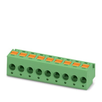 Phoenix Contact, 5mm Pitch, PTS, 9 Way, , Pluggable Terminal Block, Plug, PCB Mount, Push In Spring Termination, 1805588 [1805588]; 556-703