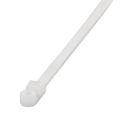 Phoenix Contact Cable Ties, Internal Teeth, 300mm x 7.8 mm, Clear Polyamide, Pk-100 [3240724]; 556-769