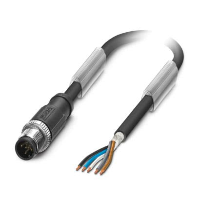 Phoenix Contact Straight Male 5 way M12 to Free Ends Sensor Actuator Cable, 2m [1525814]; 556-833