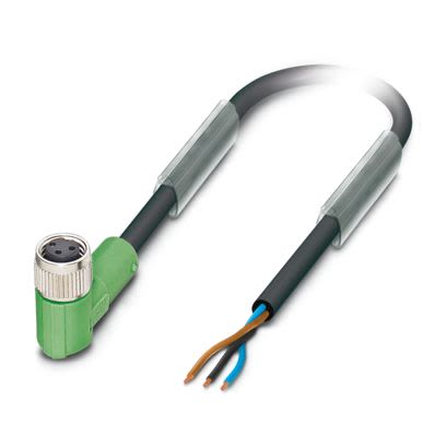 Phoenix Contact Straight Free Ends to Right Angle Female 3 way M8 Sensor Actuator Cable, 25m [1547711]; 556-844