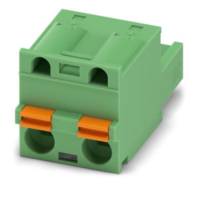 Phoenix Contact, 7.62mm Pitch, GFKC, 2 Way, , Pluggable Terminal Block, Female connector, PCB Mount, Push In Spring [1183927]; 556-896