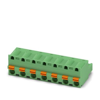 Phoenix Contact, 7.62mm Pitch, GFKC, 7 Way, , Pluggable Terminal Block, Plug, PCB Mount, Push In Spring Termination, [1183931]; 556-898