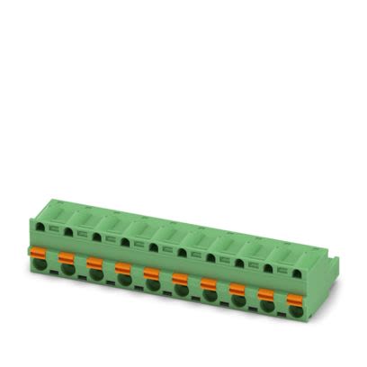Phoenix Contact, 7.62mm Pitch, 5 HC/..-ST, GFKC 2, 10 Way, , Pluggable Terminal Block, Plug, PCB Mount, Push In Spring [1183934]; 556-899