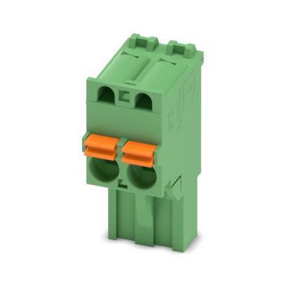 Phoenix Contact, 5mm Pitch, 5/..-ST, FKCVR 2, 2 Way, , Pluggable Terminal Block, Plug, PCB Mount, Push In Spring [1909715]; 556-903