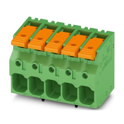 Phoenix Contact LPT Series PCB Terminal Block, 9-Contact, 7.5mm Pitch, Wave Soldering, 1-Row, Push In Termination [1438132]; 556-921
