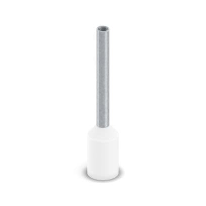 Phoenix Contact, 75-12 WH - Ferrule, AI-GB 0 Insulated Bootlace Ferrule, 12mm Pin Length, 1.3mm Pin Diameter, White [2100112]; 557-129
