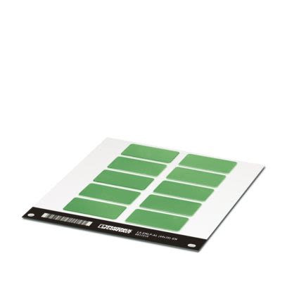 Phoenix Contact LS-EMLP-AL Adhesive Marking Foil, Green, Pre-printed "Unlabeled", for Devices In The Control Cabinet, [0831610]; 557-162