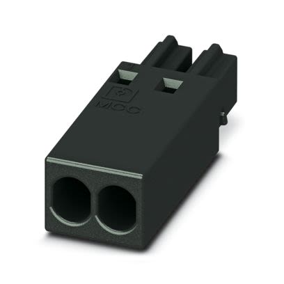 Phoenix Contact, 2.54mm Pitch, 5/..-ST, MCC 0, 2 Way, , Pluggable Terminal Block, Plug, PCB Mount, Crimp Termination, [1012266]; 557-186