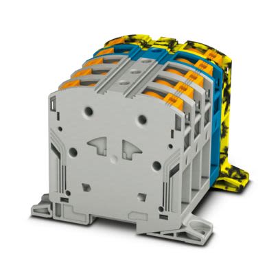 Phoenix Contact 1091229 PTPOWER Series Black/Yellow, Grey, 10 → 70mm², 8-Level, Push In Termination [1091229]; 557-409