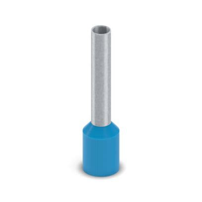 Phoenix Contact, 5-12 BU-10000, AI 2 Insulated Bootlace Ferrule, 18mm Pin Length, 2.3mm Pin Diameter, Blue [2100064]; 557-536