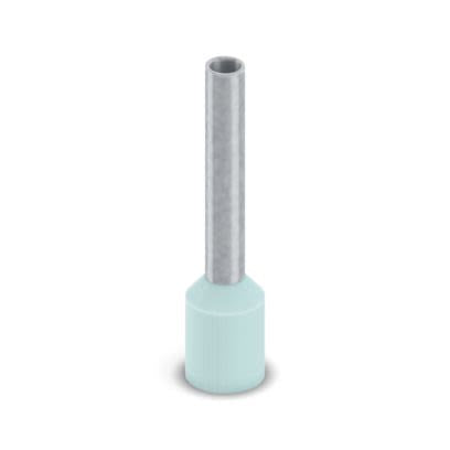 Phoenix Contact, Ferrule A Insulated Bootlace Ferrule, 14mm Pin Length, 1.5mm Pin Diameter, Turquoise [2100081]; 557-538