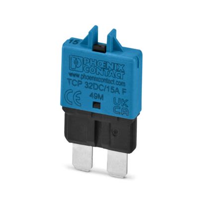 Phoenix Contact Thermal Circuit Breaker - TCP  Single Pole 32V dc Voltage Rating On Base Element, 15A Current Rating [1499943]; 557-561