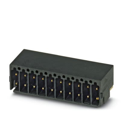 Phoenix Contact DMC Series Straight Surface PCB Header, 18 Contact(s), 2.54 mm Pitch, 2 Row(s), Shrouded [1845098]; 557-606