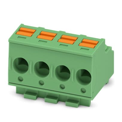 Phoenix Contact, 5mm Pitch, PTS, 4 Way, , Pluggable Terminal Block, Plug, PCB, Push In Spring Termination, 1848558 [1848558]; 557-617