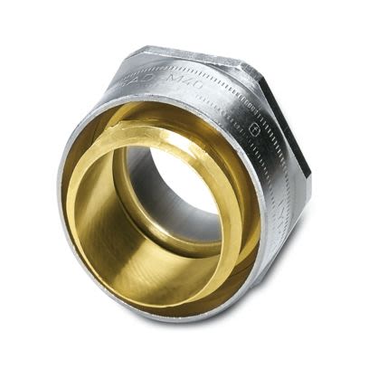 Phoenix Contact Brass Nickel Plated Brass Cable Gland, M40 Thread, 40mm max., IP40 [3241036]; 557-712