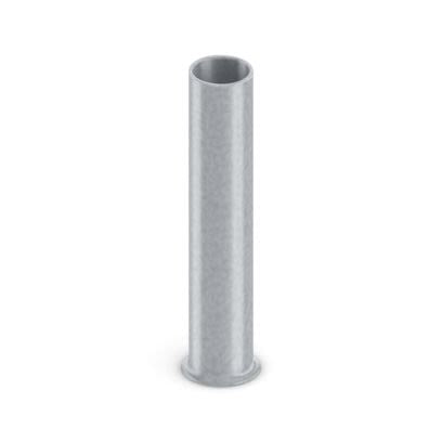 Phoenix Contact, A 6-18 -1000 Insulated Bootlace Ferrule, 18mm Pin Length, 3.5mm Pin Diameter, Silver [2100044]; 557-814
