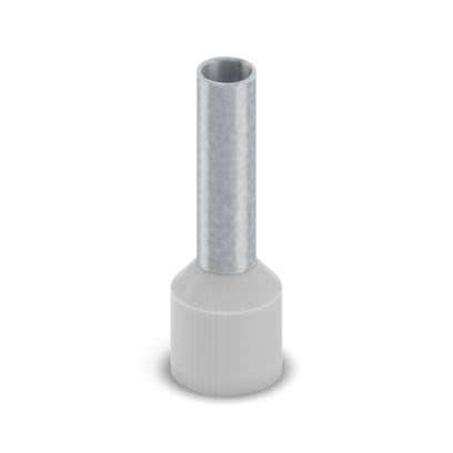 Phoenix Contact, Ferrule A Insulated Bootlace Ferrule, 14mm Pin Length, 2.3mm Pin Diameter, Grey [2100239]; 557-831