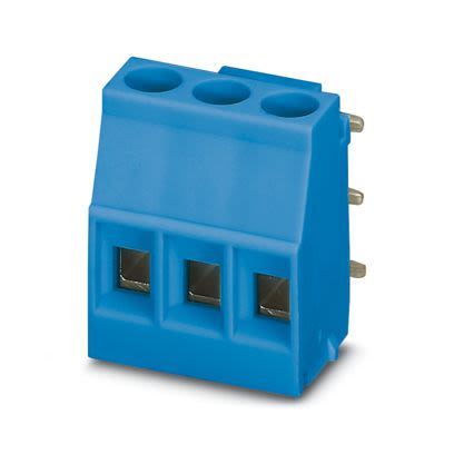 Phoenix Contact MKDSO Series PCB Terminal Block, 3-Contact, 5mm Pitch, Wave Soldering, 1-Row, Plug In, Screw Termination [2695950]; 557-838