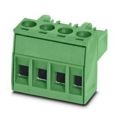 Phoenix Contact PCB Terminal Block, 4-Contact, 5mm Pitch, Push-In, 1-Row, Socket Termination [1206561]; 557-839