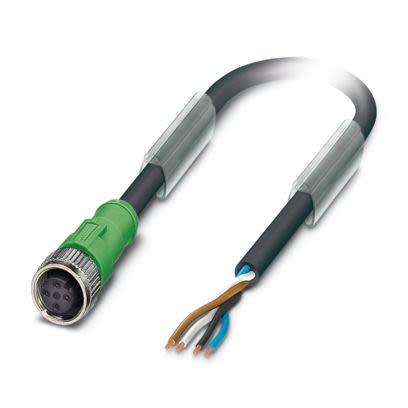 Phoenix Contact Straight Free Ends to Straight Female 4 way M12 Sensor Actuator Cable, 6m [1511572]; 557-958