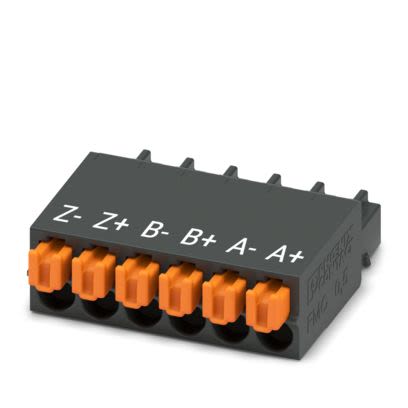 Phoenix Contact FMC 0 Series PCB Connector, 6-Contact, 2.54mm Pitch, PCB Mount, 1-Row, Push In Spring Termination [1715341]; 558-064