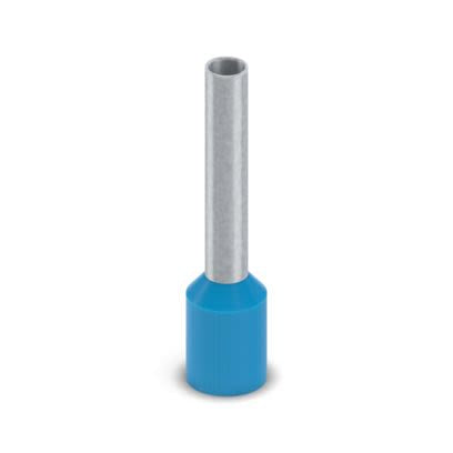Phoenix Contact, Ferrule A Insulated Bootlace Ferrule, 18mm Pin Length, 2.3mm Pin Diameter, Blue [2100241]; 558-084