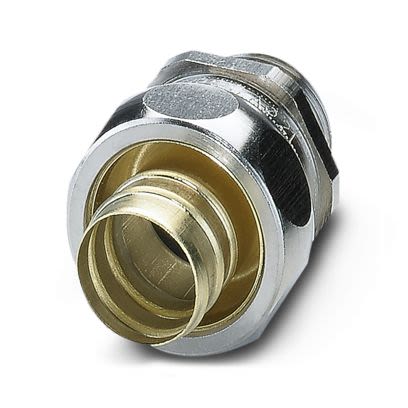 Phoenix Contact WP-G Series Silver Nickel Plated Brass Cable Gland, M20 Thread, 15.5mm min., 21mm max., IP65 [3241061]; 558-223