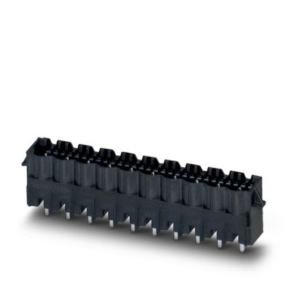 Phoenix Contact CCVA Series Vertical Wave Soldering Mount PCB Header, 12 Contact(s), 5.08 mm Pitch, 1 Row(s), Shrouded [1956205]; 558-292