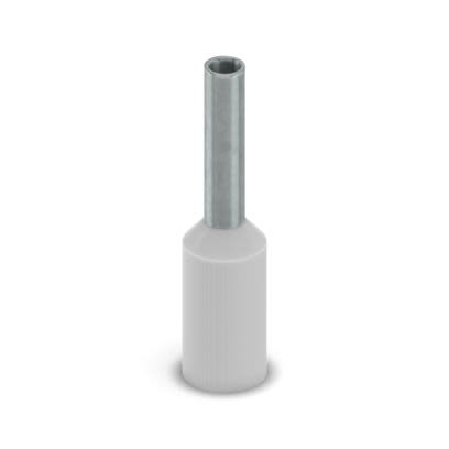 Phoenix Contact, Ferrule A Insulated Bootlace Ferrule, 6mm Pin Length, 1.3mm Pin Diameter, Grey [2100120]; 558-323