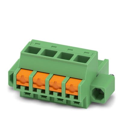 Phoenix Contact, 5.08mm Pitch, FKCOR, 4 Way, , Pluggable Terminal Block, Plug, Screw Mount, Push In Spring Termination, [1861483]; 558-337