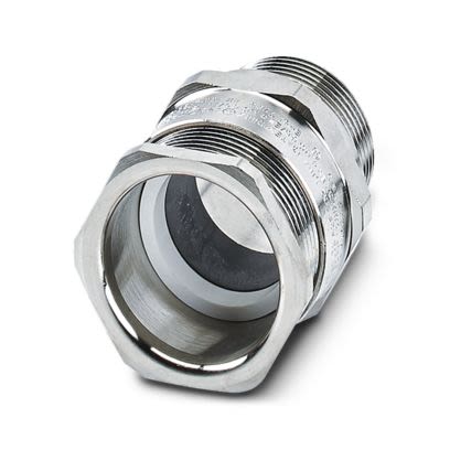 Phoenix Contact G-ESS Series Brass Nickel Plated Brass Cable Gland, M40 Thread, 32.3mm min., 23.5mm max., IP66, IP67, [1411081]; 558-611