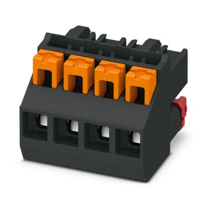 Phoenix Contact ICC25-PPC2 Series PCB Connector, 4-Contact, 5mm Pitch, PCB Mount, 1-Row, Push In Spring Termination [1227025]; 558-639