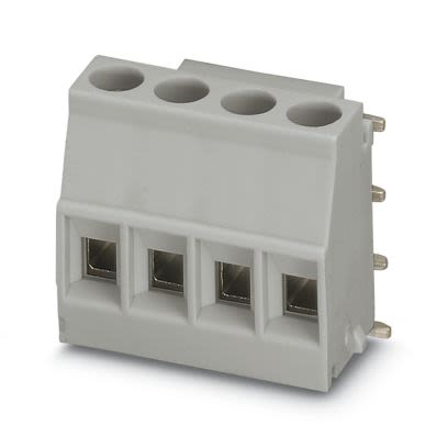 Phoenix Contact MKDSO Series PCB Terminal Block, 4-Contact, 5mm Pitch, Wave Soldering, 1-Row, Plug In, Screw Termination [2909581]; 558-673