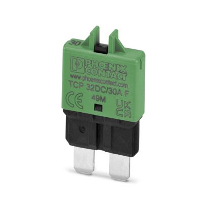 Phoenix Contact Thermal Circuit Breaker - TCP  Single Pole 32V dc Voltage Rating Base Mounting, 30A Current Rating [1499946]; 558-695