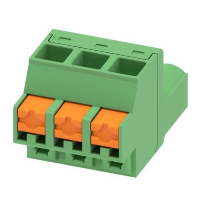 Phoenix Contact, 5.08mm Pitch, 5/..-ST, FKCOW 2, 3 Way, , Pluggable Terminal Block, Plug, PCB Mount, Push In Spring [1860552]; 558-763