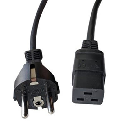 RS PRO Straight IEC C19 Socket to Straight CEE 7/7 Plug Power Cord, 2.5m [0]; 558-924