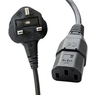 RS PRO Straight IEC C13 Socket to Straight Type G UK Plug Power Cord, 5m [0]; 558-926