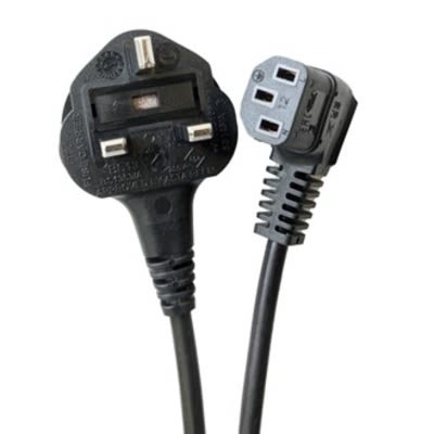 RS PRO Right Angle IEC C13 Socket to Straight Power Cord, 2m [0]; 558-935