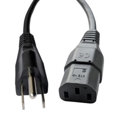 RS PRO Straight IEC C13 Socket to Straight Type B NEMA 5-15 Power Cord, 1m [0]; 558-948