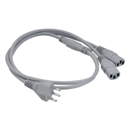 RS PRO Right Angle IEC C13 Socket to Straight Power Cord, 1m [0]; 558-954