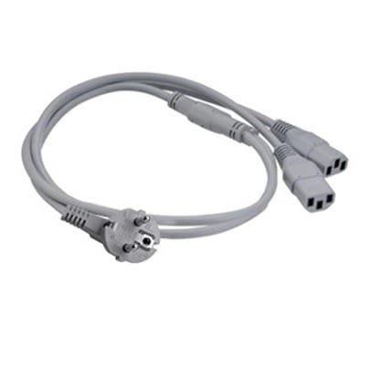 RS PRO Right Angle IEC C13 Socket to Right Angle CEE 7/7 Plug Power Cord, 1m [0]; 558-955