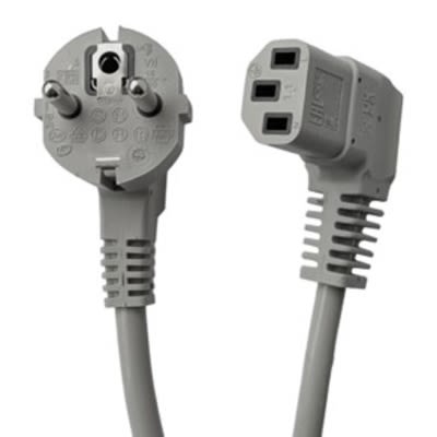RS PRO Right Angle IEC C13 Socket to Right Angle CEE 7/7 Plug Power Cord, 2.5m [0]; 558-958