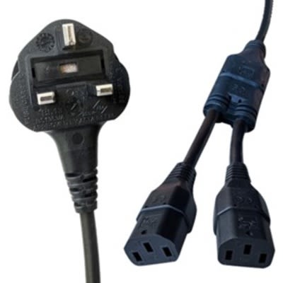RS PRO Right Angle IEC C13 Socket to Straight Power Cord, 2.5m [0]; 558-963