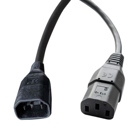 RS PRO Straight IEC C13 Socket to Straight IEC C14 Power Cord, 5m [0]; 558-971
