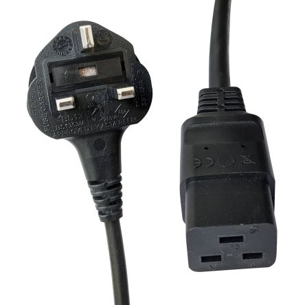 RS PRO Straight IEC C19 Socket to Straight Power Cord, 2m [0]; 558-976