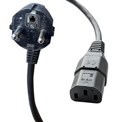RS PRO Straight IEC C13 Socket to Right Angle CEE 7/7 Plug Power Cord, 2.5m [0]; 558-980
