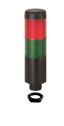 Werma KOMPAKT 37 Series Green, Red Signal Tower, 2 Lights, 12 V ac/dc, Base Mounting [698.220.74]; 559-415
