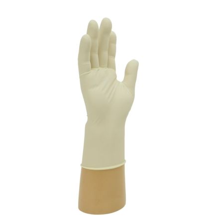 Polyco Healthline GL888 Natural Colour Powder-Free Natural Latex Disposable Gloves, Size Large [GL888 - L]; 562-096