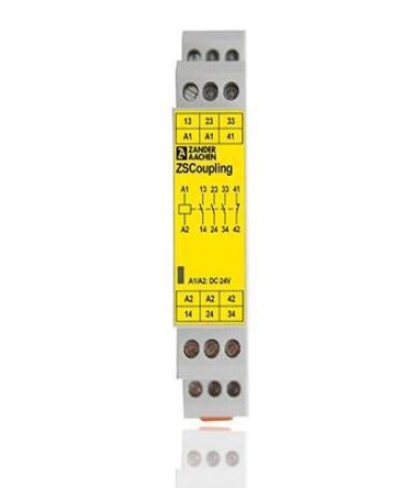 ZANDER AACHEN ZSCoupling ZC Safety Relay 24V, Single Channel 4 Safety Contacts [456030]; 562-112
