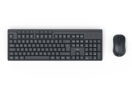 Hama F2173056 Wireless Multimedia Keyboard and Mouse Set, QWERTZ (German), Black [F2173056]; 563-045